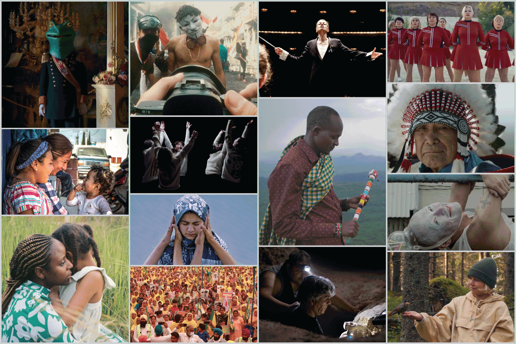 Collage of film stills from 2024 festival